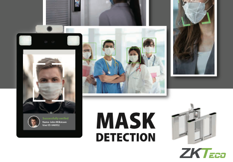 Le principe de ZKTeco de contrôle d'accès avec détection de masque